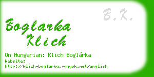 boglarka klich business card